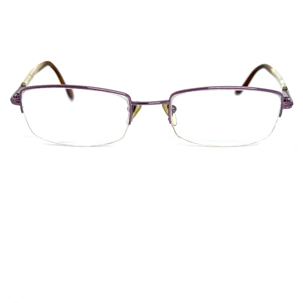 Moschino Eyeglasses Frame Purple Half Rim‎ Metal H17895